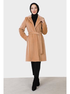 Camel Beli Kuşaklı Fox Kaban Camel Beli Kuşaklı Fox Kaban