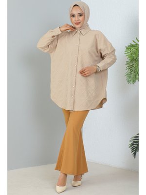 Hardal İspanyol Paça Kumaş Pantolon