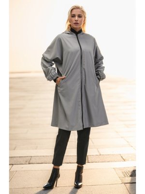 Antrasit Kapüşonlu Cepli Kap Antrasit Kapüşonlu Cepli Kap