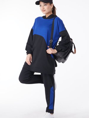 Saks Kapüşonlu Uzun Kol Eşofman Takımı