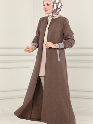 Koyu Vizyon Ribana Detaylı Ferace Koyu Vizyon Ribana Detaylı Ferace