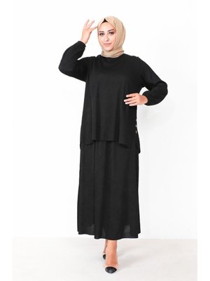 Büyük Beden Piliseli Etek Tunik İkili Takım Büyük Beden Piliseli Etek Tunik İkili Takım