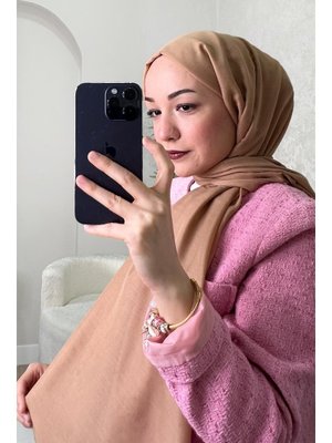 Sütlü Kahve Pamuk Kraş Şal