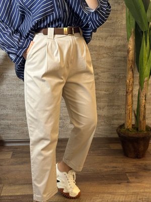 Kemerli Keten Pantolon