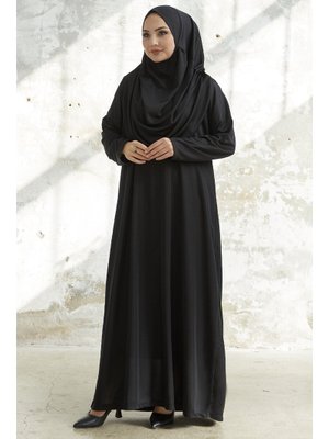 Siyah Tek Parça Namaz Elbisesi Siyah Tek Parça Namaz Elbisesi