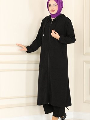 Siyah Cep Detaylı Kışlık Takım Siyah Cep Detaylı Kışlık Takım