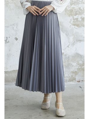 Antrasit Sık Piliseli Etek Antrasit Sık Piliseli Etek