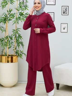 Tunik + Pantolon Bordo Tunik + Pantolon Bordo