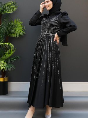 Güneş Abiye Elbise Siyah Güneş Abiye Elbise Siyah