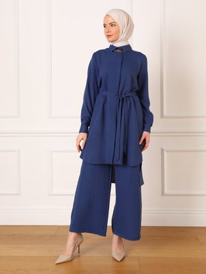 Lacivert Aerobin Gömlek & Pantolon Takım