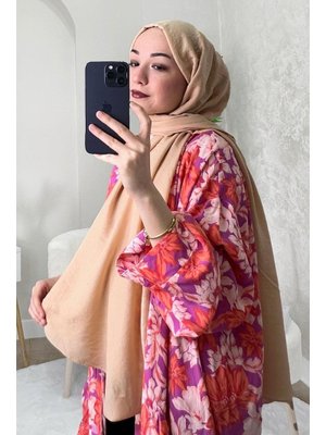 Bej Pamuk Kraş Şal