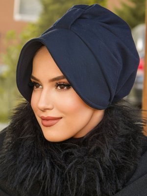 Lacivert Kaşe Şapka