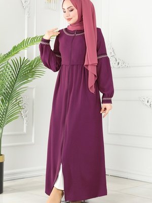 Mürdüm Nakış İşlemeli Aerobin Ferace