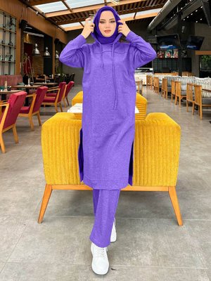 Büyük Beden Takım Koyu Lila