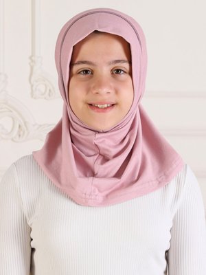 Pudra Çocuk Hijap Düz Renk Biyeli Pudra Çocuk Hijap Düz Renk Biyeli