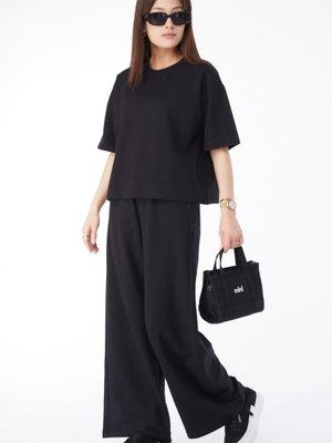 Sıyah Kısa Kollu İspanyol Paça İkili Takım