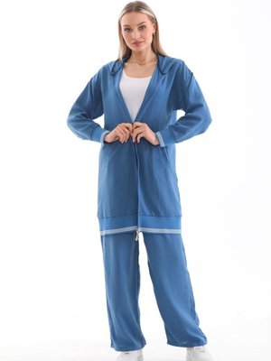 İndigo Yazlık Sweat Pantolon Alt Üst İkili Takım