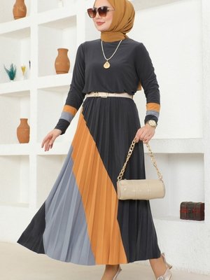 Antrasit Piliseli Etekli Sandy Takım