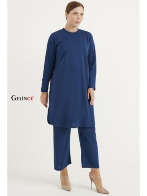 Gelince Büyük Beden Düğmeli Takım Gelince Büyük Beden Düğmeli Takım