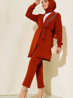 Zincir Detay Ceket İkili Takım Zincir Detay Ceket İkili Takım