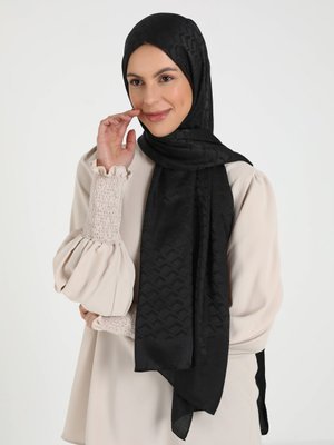 Siyah Jakarlı Şal Siyah Jakarlı Şal