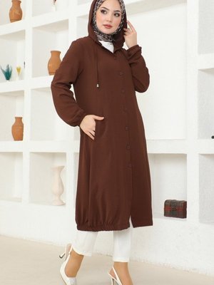 Kahve Önden Düğmeli Basic Kap Kahve Önden Düğmeli Basic Kap