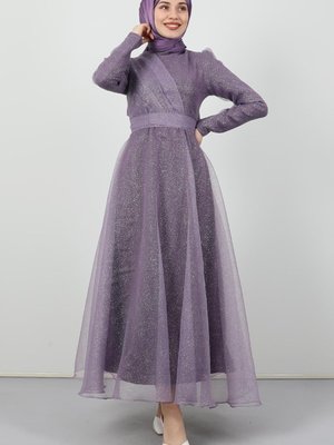 Alara Abiye Elbise Lila