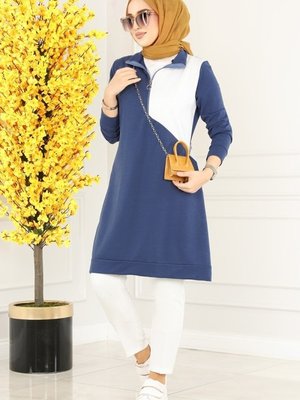 Lacivert Garnili Spor Tunik Lacivert Garnili Spor Tunik