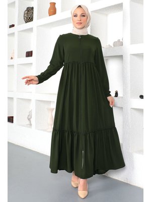 Haki Volanlı Ferace Haki Volanlı Ferace