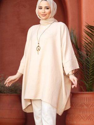 Yarasa Kol Bej Tunik Yarasa Kol Bej Tunik