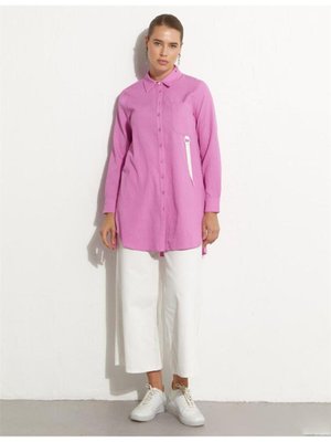 Gofreli Şeker Pembe Gömlek