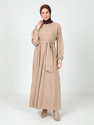 Vizon Bağlama Detaylı Elbise