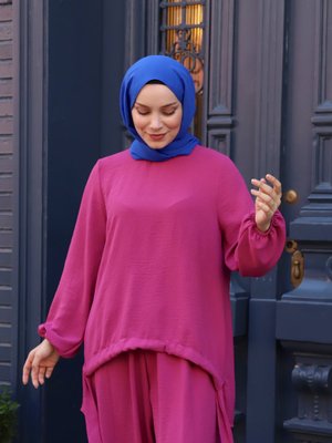 Oversize Şalvar Pantolonlu Takım