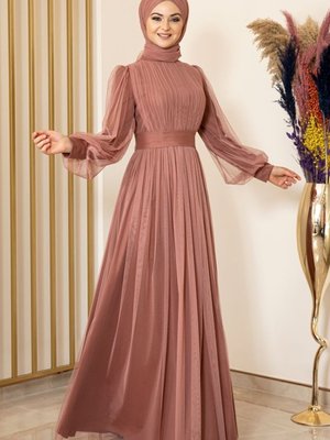 Sükse Abiye Elbise Soğan Kabuğu Design