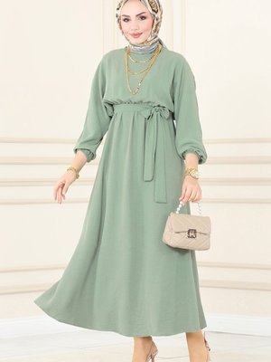 Mint Beli Lastikli Aerobin Elbise