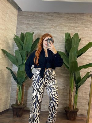 Desenli Palazzo Pantolon