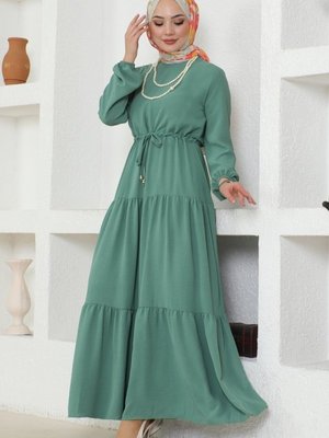 Mint Beli Tünelli Aerobin Elbise