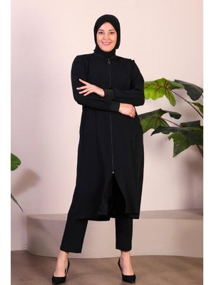 Siyah Kadin Buyuk Beden Tesettur Mevsimlik Giy Çık Kap Siyah Kadin Buyuk Beden Tesettur Mevsimlik Giy Çık Kap