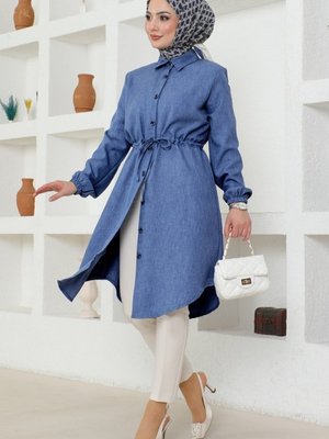 İndigo Beli Tünelli Tunik İndigo Beli Tünelli Tunik