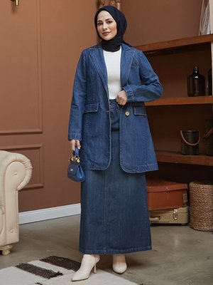 Koyu Mavi Denim Ceket Koyu Mavi Denim Ceket