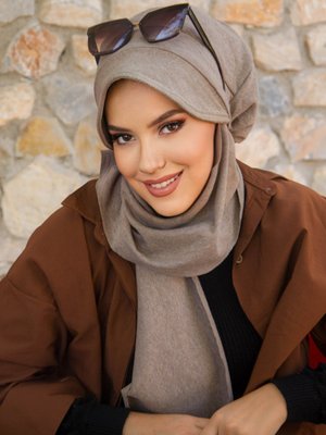 Bej Melanj Atkılı Şapka