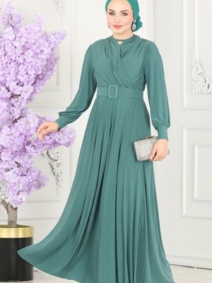 Mint Kemerli Sandy Elbise
