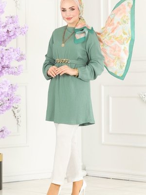 Mint & Ekru Kemeri Zincirli Bürümcük Takım Mint & Ekru Kemeri Zincirli Bürümcük Takım