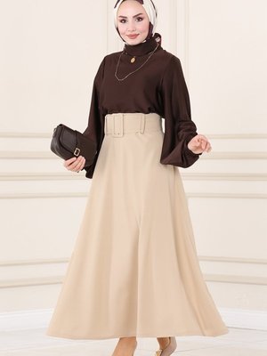 Taş Kemerli Scuba Etek Taş Kemerli Scuba Etek