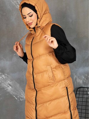 Yanları Fermuar Detaylı Şişme Yelek