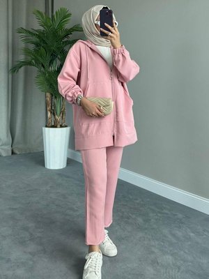 Fermuarlı Spor Takım Pudra