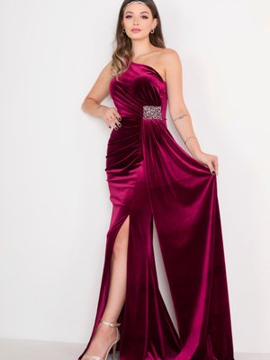 Bordo Abiye Elbise Bordo Abiye Elbise