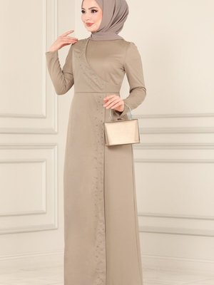 Vizyon İnci İşlemeli Elbise