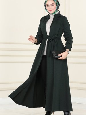 Zümrüt Kemerli Kışlık Ferace Zümrüt Kemerli Kışlık Ferace