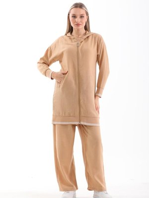 Vizon Sweat Pantolon Alt Üst İkili Takım